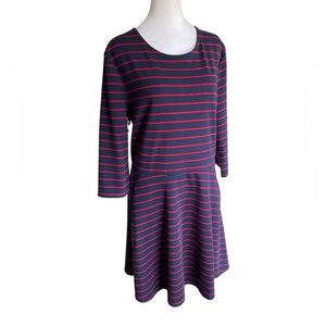 GAP Striped Navy and Red A-Line Dress Women’s XL